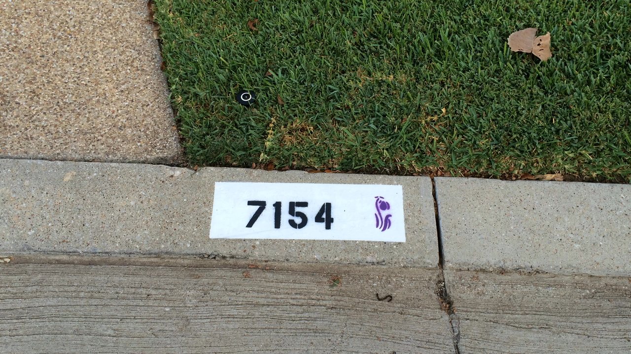 Dallas Curb Painting - Two curb addresses done by Dallas curb painting - Painters Near Me