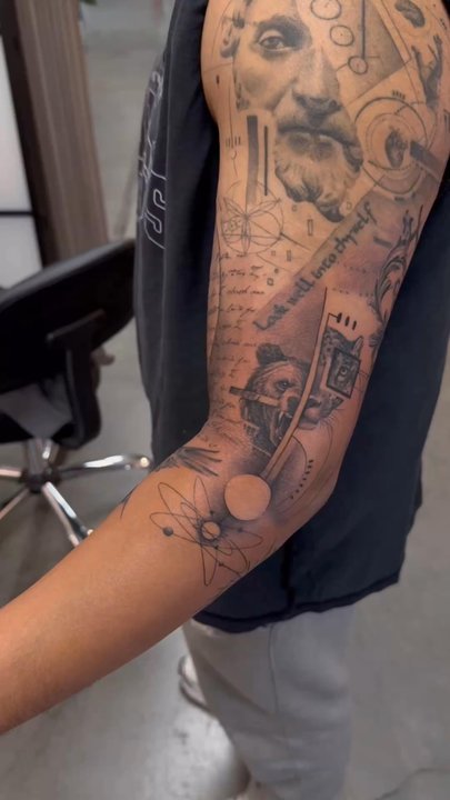 Inkxtreme Tattoo  - Half sleeve done by Chris - Tattoo Near Me - Upland, California