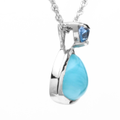 Triangle Blue Spinel Necklace with Larimar