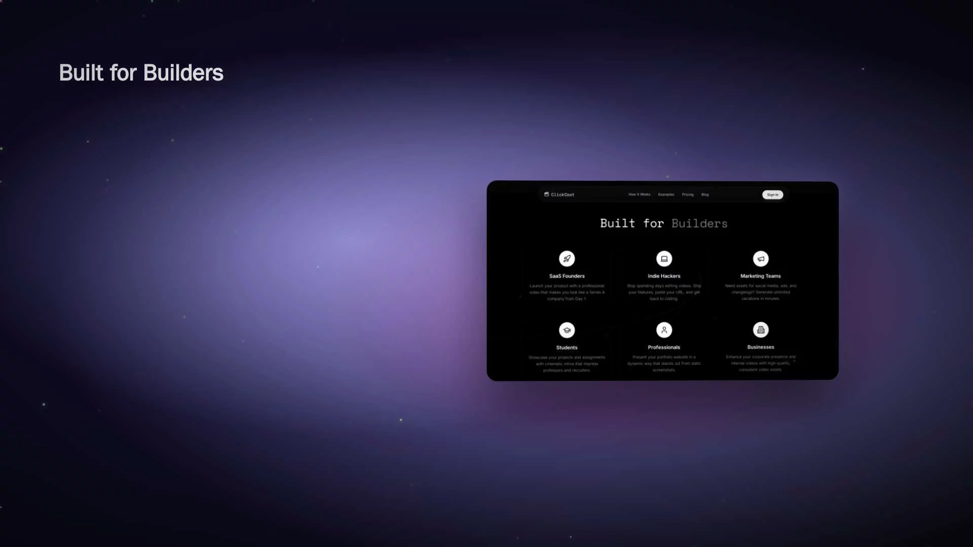 Clickcast - Website to AI Video Generator image 1