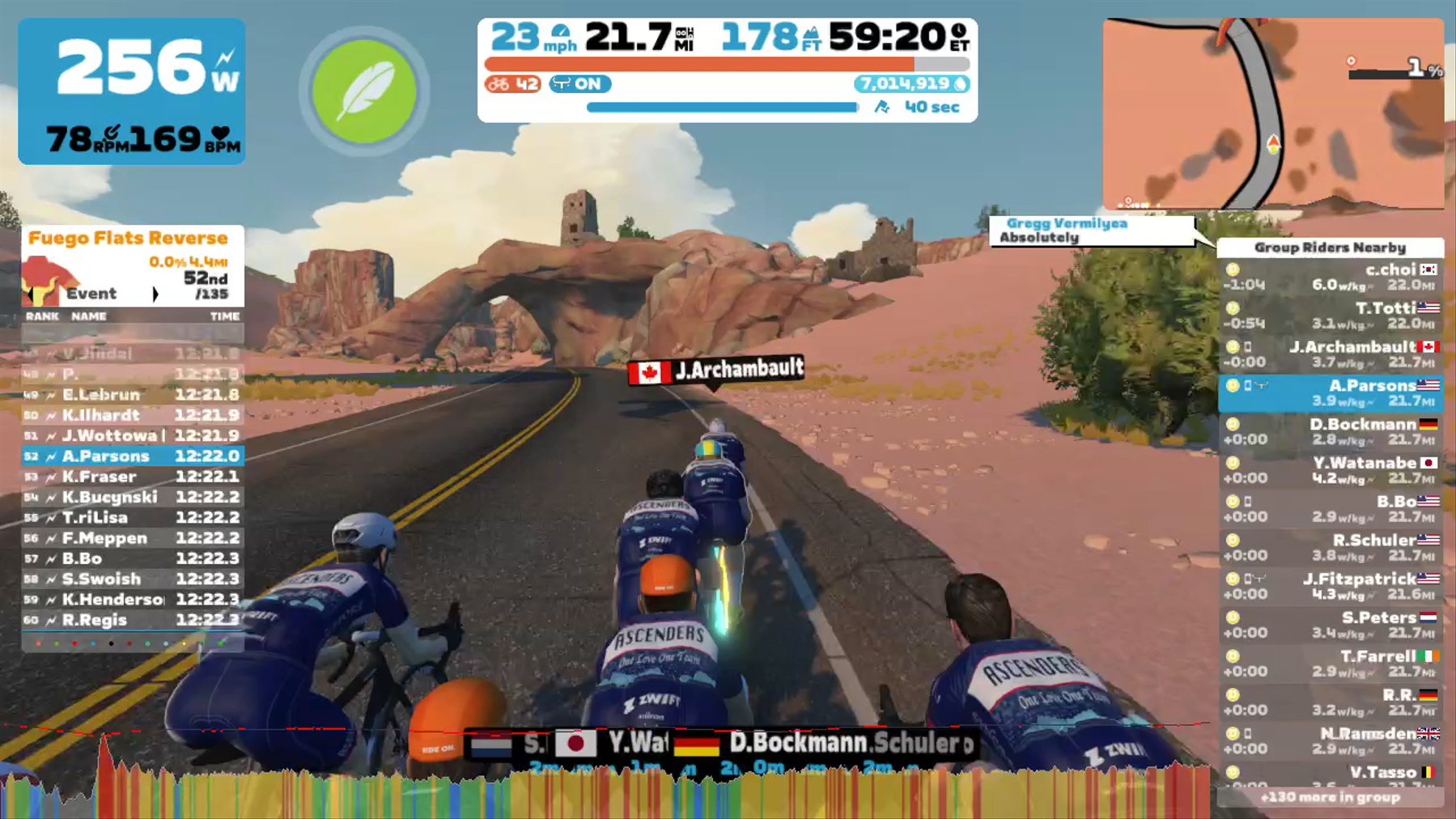 Zwift - Group Ride: Ascenders Team Rise & Shine Event - Team Pursuit (D) on Tempus Fugit in Watopia