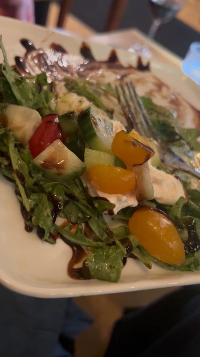 Wine & Cheese Co - Burrata salad with heirloom tomatoes with cucumber, pesto and a balsamic glaze. - Cheese Shops Near Me - Plainfield, Illinois