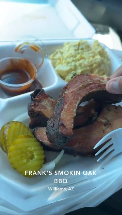 Franks Smokin Oak BBQ - Baby back ribs fell off the bone when I squished the meat. - Barbeque Near Me - Williams, Arizona