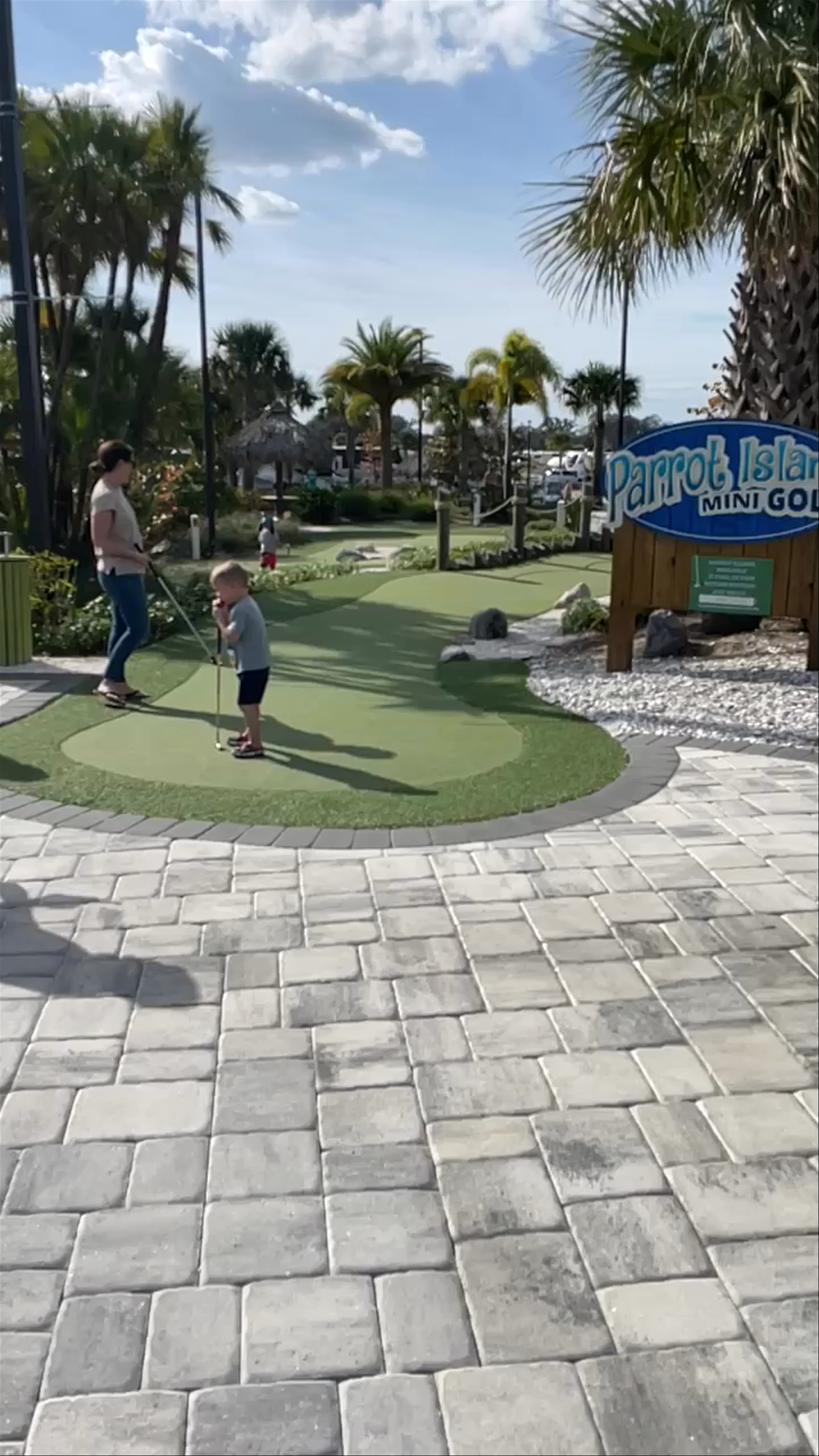 Parrot Island Mini Golf Fun at Camp Margaritaville Auburndale, Florida