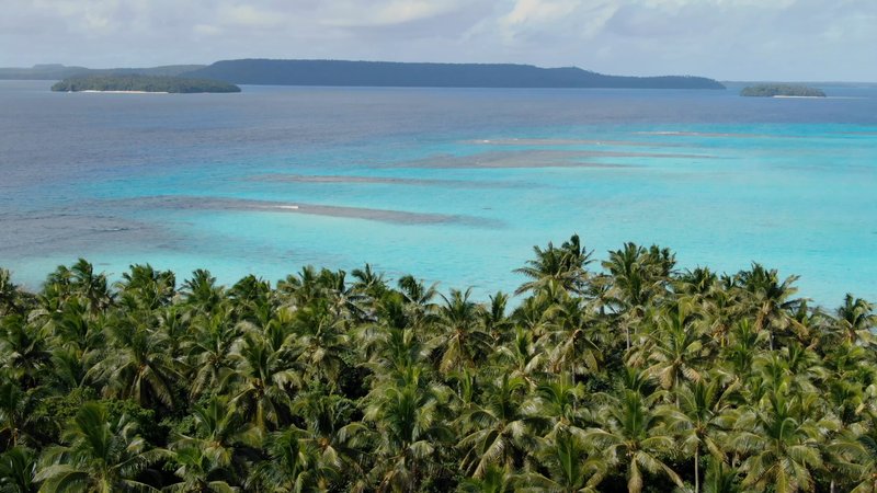 Drone view of Tongan Islands poster