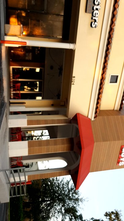 Five Guys - View of plaza entrance to five guys hidden corner - Hot Dogs Near Me - Orlando, Florida