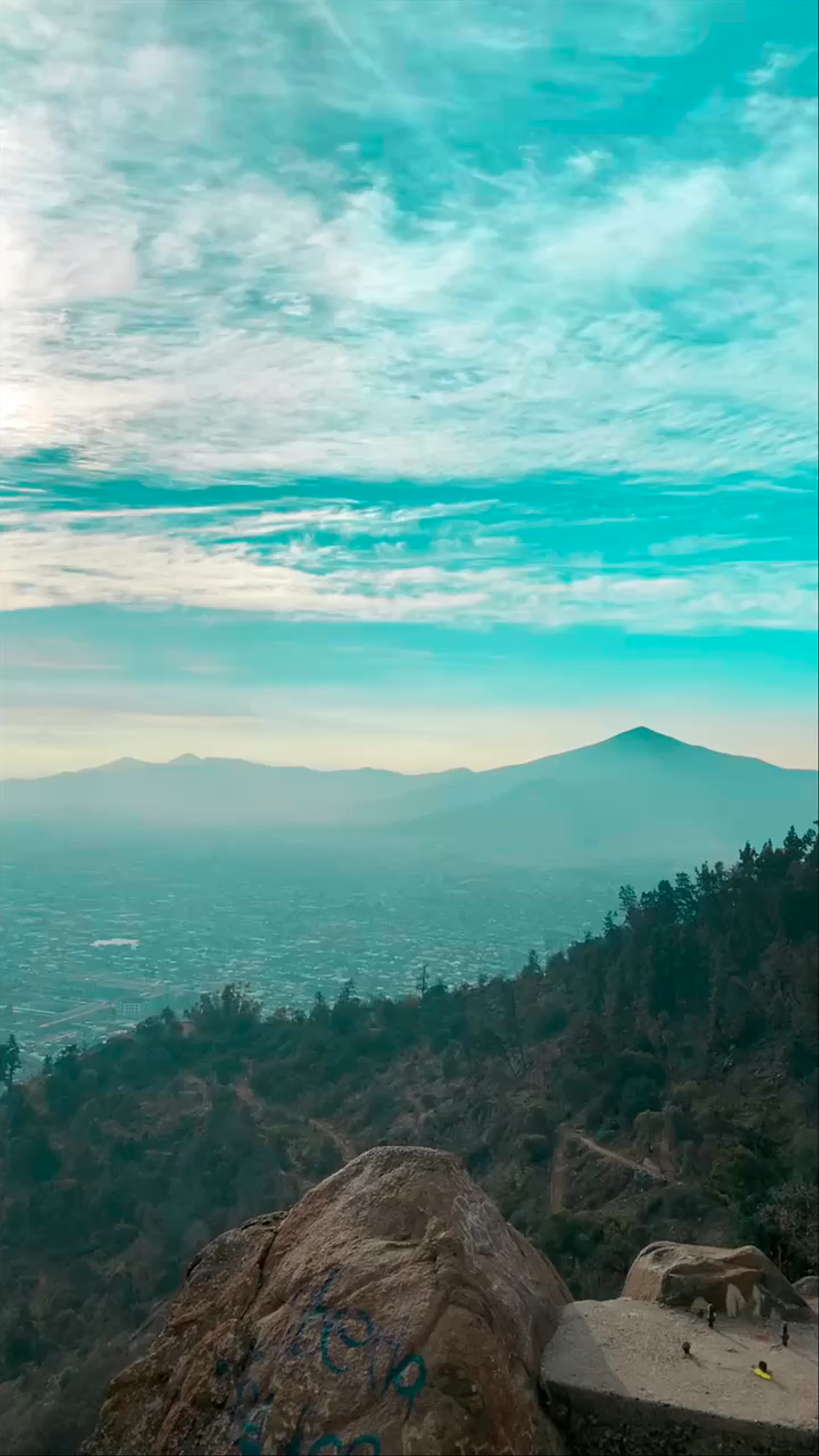 Morning Views from Cerro San Cristóbal, Providencia, Chile