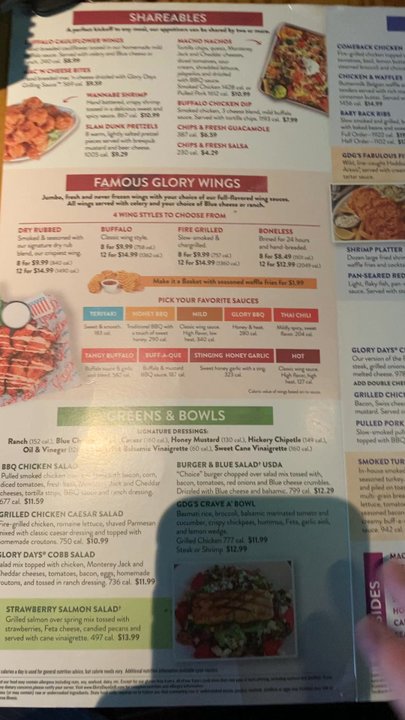 Glory Days Grill - So far... This place is amazing and that was the video I just made of the menu. - Sports Bars Near Me - Spring Hill, Florida