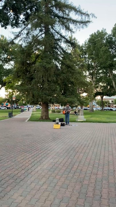 Lol Yogurt - Live music in the park across the street as we ate our ice cream! - Ice Cream & Frozen Yogurt Near Me - Atascadero, California