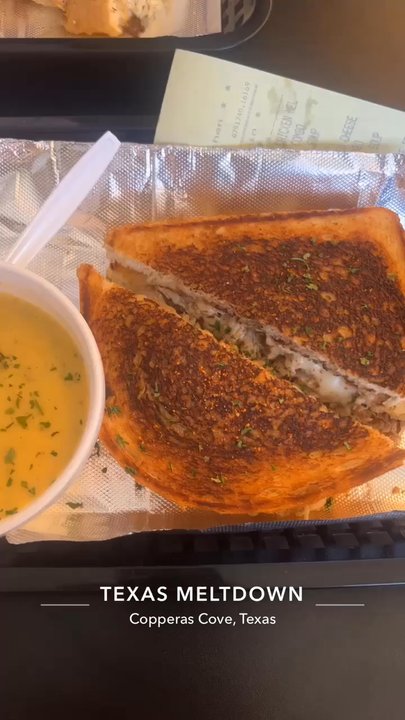 Texas Meltdown - This is the rotisserie chicken melt sandwich, and broccoli cheddar soup - Pop-Up Restaurants Near Me - Copperas Cove, Texas
