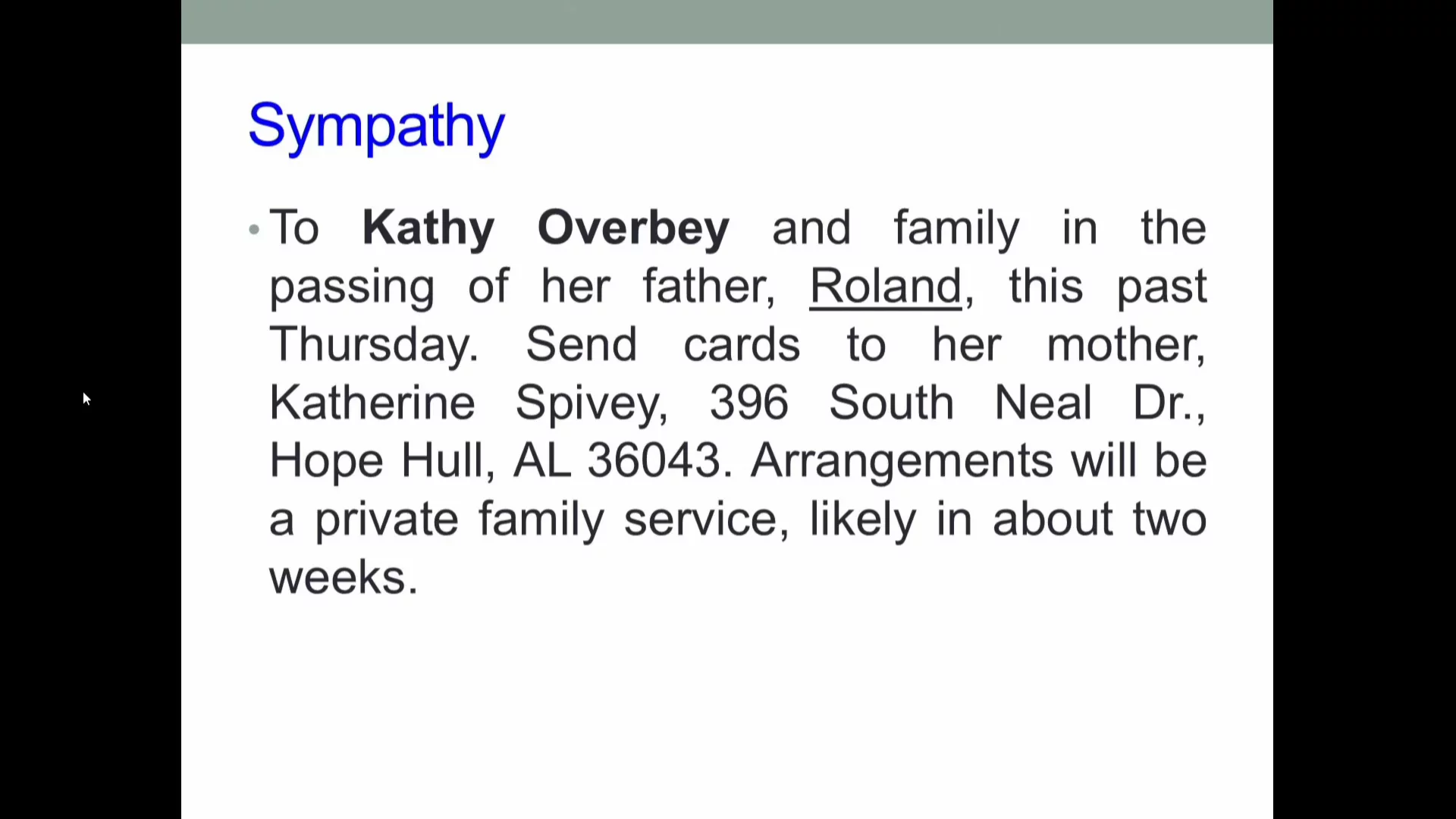 Bethel Service, January 11, 2026