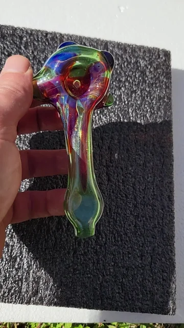 Preview pic of Color drip spoon. Green stardust and amber purplicious