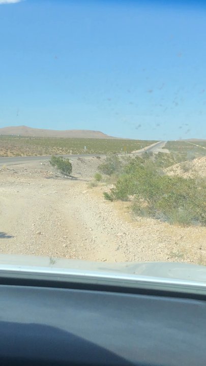 The Last Spike - You can see the 7 magic mountains in the distance - Landmarks & Historical Buildings Near Me - Sloan, Nevada