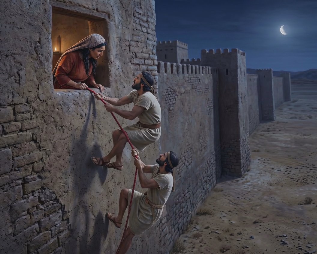 Rahab's Assists The Spies To Escape From Jericho