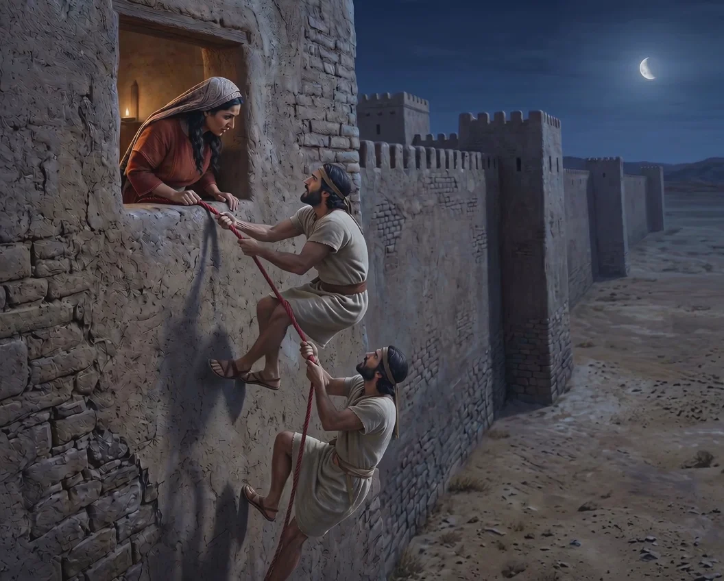 Rahab's Assists The Spies To Escape From Jericho