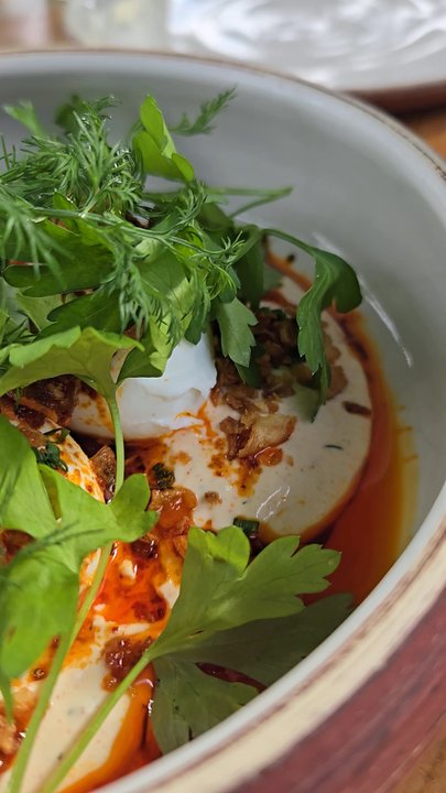 Atelier Manna - Turkish eggs with steak!! - Cafes Near Me - Encinitas, California