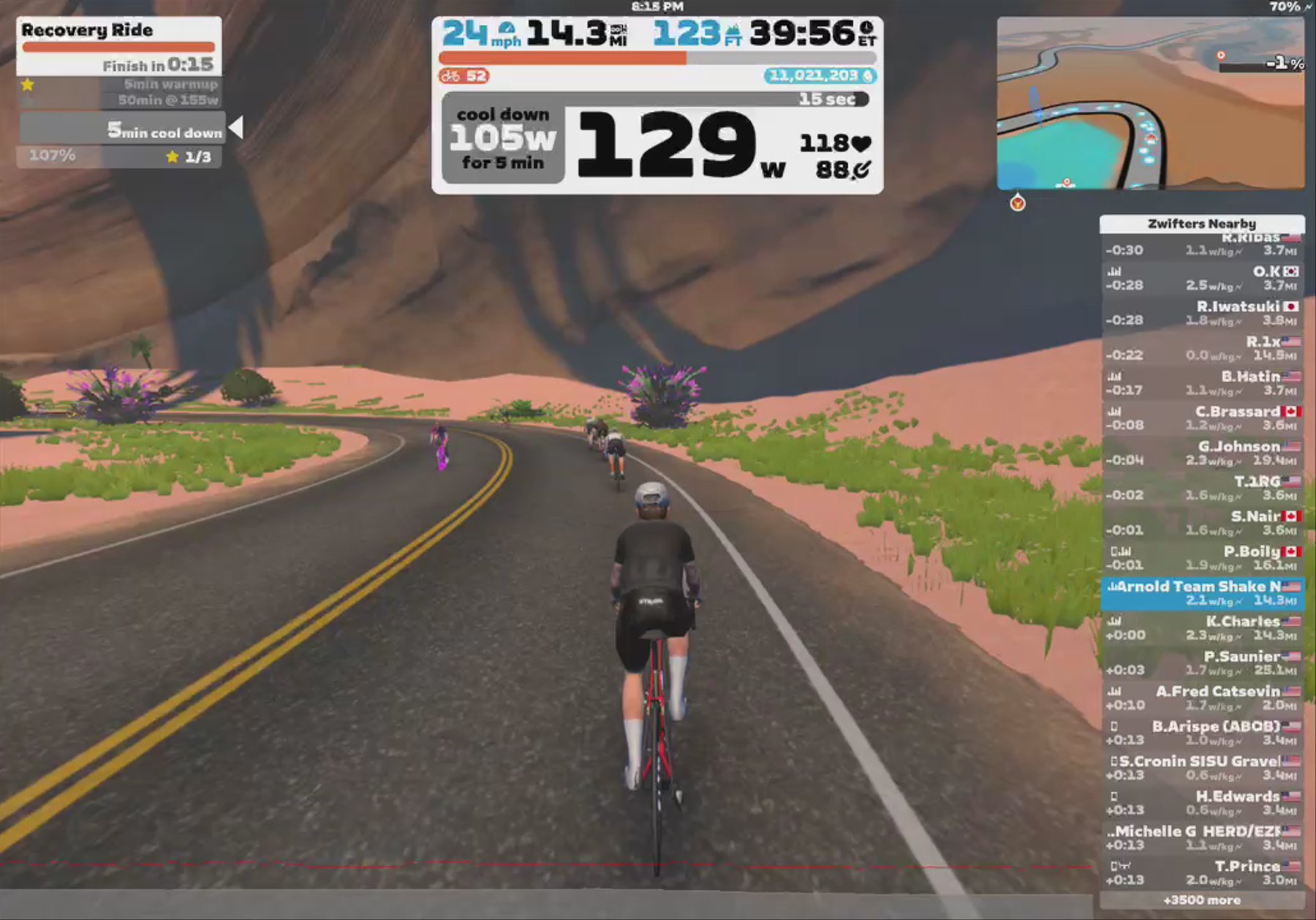 Zwift - Recovery Ride in Watopia