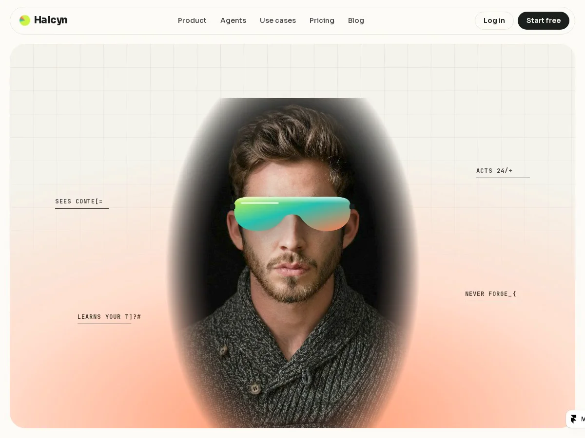 Halcyn: an AI SaaS template where a visor lands on the eyes as you scrollHey everyone 👋I just finished Halcyn, a calm, cinematic Framer template for AI products and SaaS. Most of it is motion that a screenshot can't show, so here's what to look for when you open the preview:- The hero: the headline comes in word by word, with "operator" in a gradient Fraunces italic. An aurora glow drifts behind it, and the task board tilts toward your cursor while the agent chips drift around it. The cards on the board move between columns on their own, and an agent replies in the side panel.- The scroll story: about a third of the way down, a gradient visor floats in, large and tilted. As you scroll it shrinks, straightens and drops, and lands right on a portrait's eyes. A dark silhouette rises from below and fades into the photo, and the mono labels around it ("SEES CONTEXT", "ACTS 24/7") scramble until they resolve.- The rest: a dark section that opens to full width as you reach it, and an Ask console that types a question and streams a sourced answer. There's also a pulse that travels Slack → Halcyn → GitHub → Report, an integrations orbit that slows down when you hover it, and stats that count up (yes, the 3.4× lands on the decimal).What's inside- 9 pages: Home, About, Pricing, Blog, Blog Post, Use Cases, Use Case detail, Contact, 404- 17 home sections- 4 CMS collections (Posts, Use Cases, Testimonials, FAQ) with detail pages- Desktop, tablet and phone layouts, with a phone menu drawer- A working contact form, global color and text styles, and SEO on every pageLive preview: https://faithful-advocate-318755.framer.appTry scrolling slowly through the "See work the way Halcyn does" section. That's the part I'm proudest of. Feedback welcome, especially on how the motion feels on phone.