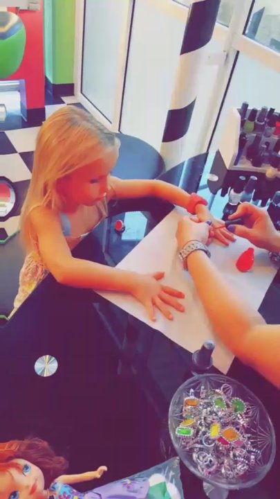 Sharkey's Cuts for Kids - Mani to go with new ADORABLE Bob at Sharkey's - Kids Hair Salons Near Me - Bellevue, Washington