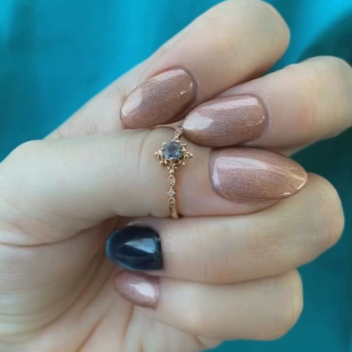 Quynh's Nail Spa - Rose Gold & Alexandrite Manicure - Nail Salons Near Me - Rohnert Park, California