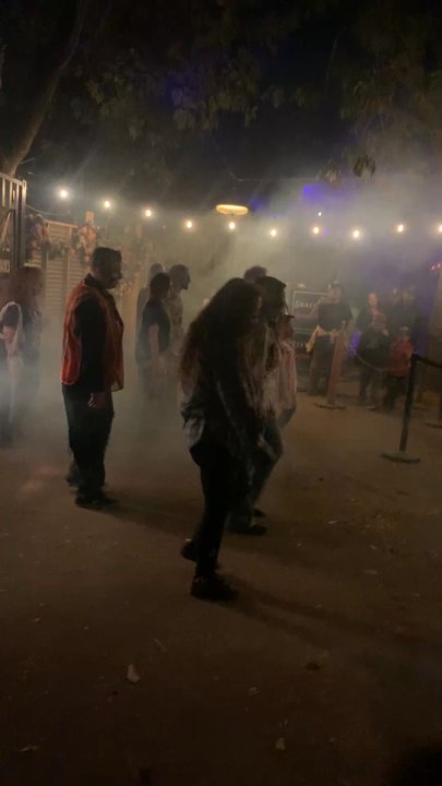 The Haunted Amusement Park - The SD Thriller group performed while we waited in line - Haunted Houses Near Me - El Cajon, California