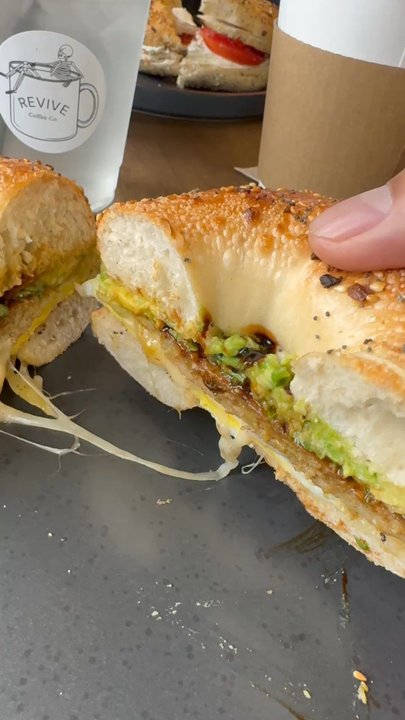 Revive Coffee  RI - Everything everything bagel breakfast sandwich so delicious - Coffee & Tea Near Me - North Smithfield, Rhode Island