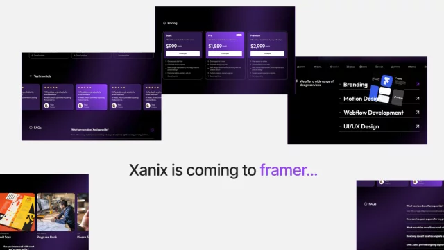 We couldn't leave this one on Webflow only 👀Xanix is coming to Framer.We’ve been rebuilding it with more motion, sharper interactions, and a few details we couldn’t resist pushing further.Not showing everything yet.But here’s a little preview.Full reveal soon.