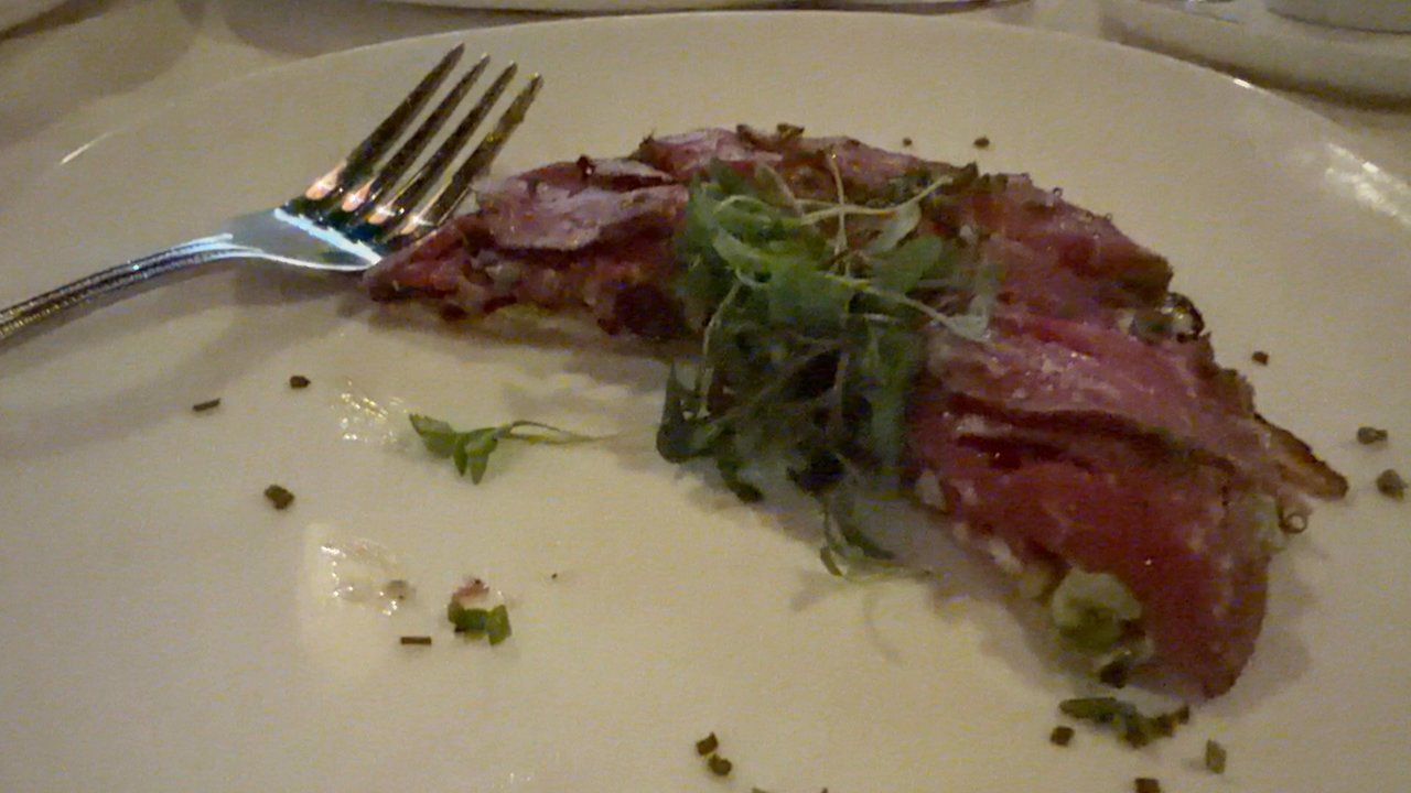 Costa by Madrid - Elevated Latin Cuisine - Delicious dinner with Costa's sea bass, beef carpaccio tostada, and squash quesadilla. - Latin American Near Me - Sedona, Arizona