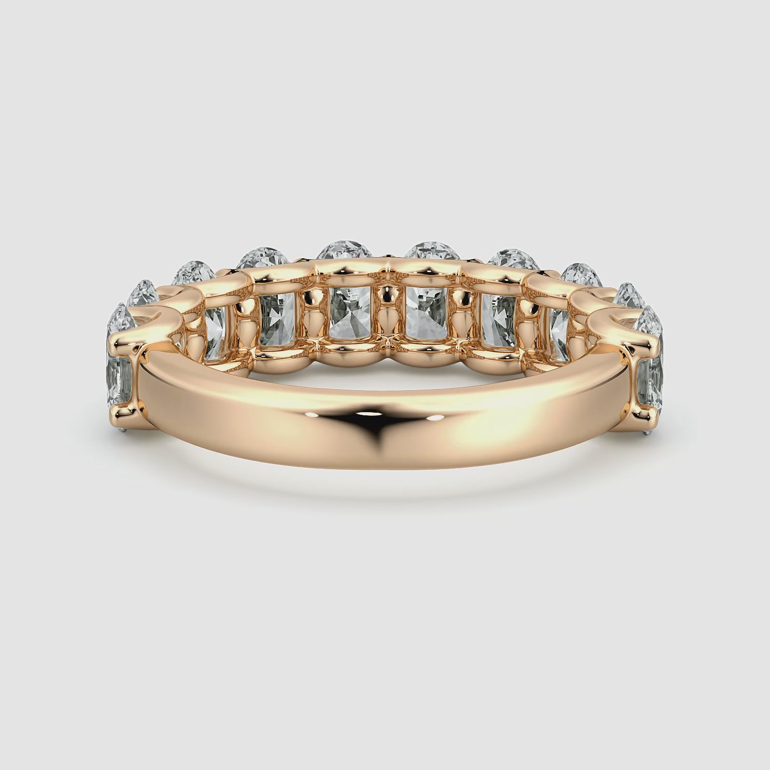The Eternity Band | Oval | 14k | Rose Gold | bandStyle: half | caratWeight: 2.5ct