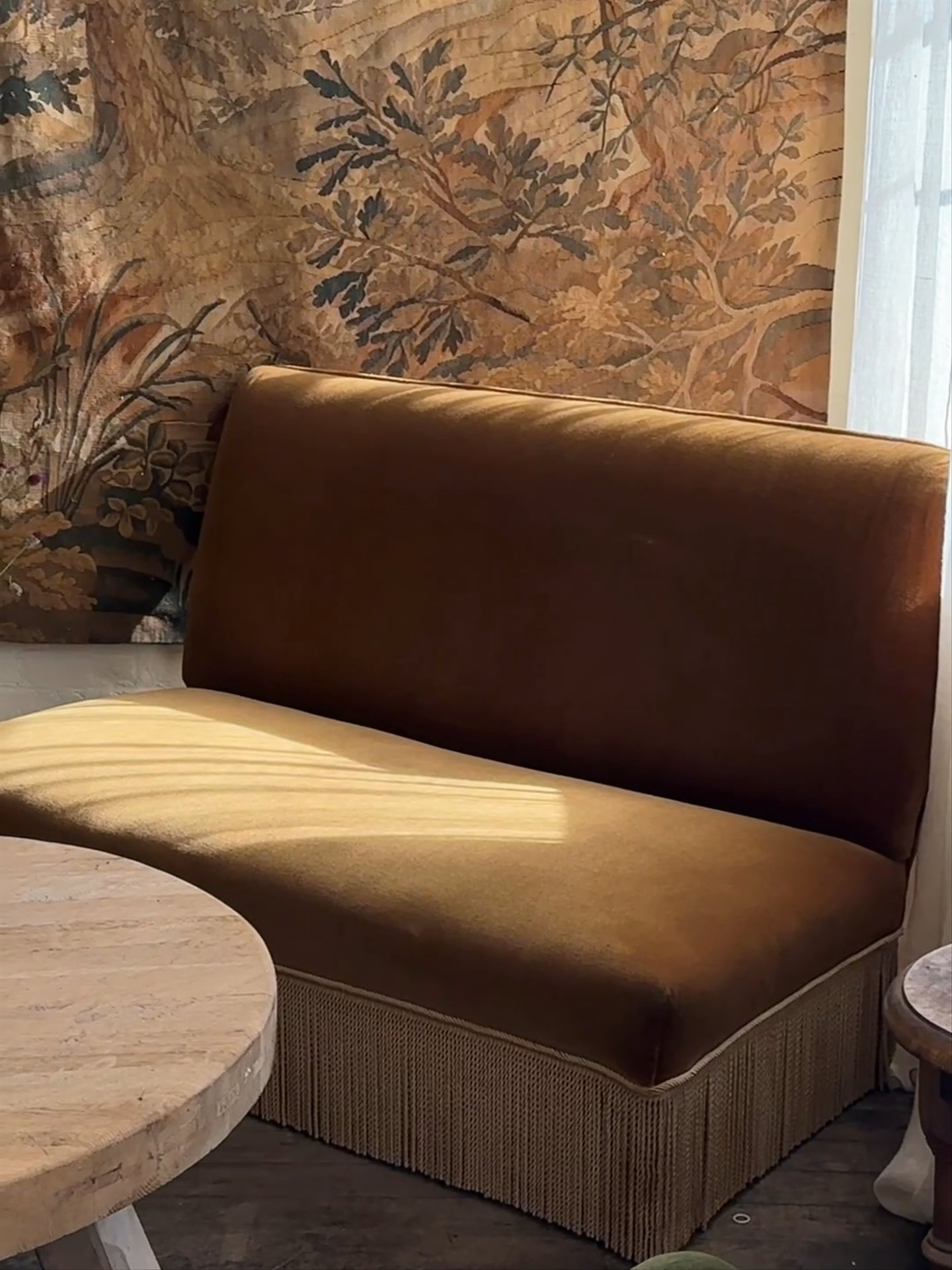 Mustard Napoleon III Loveseat