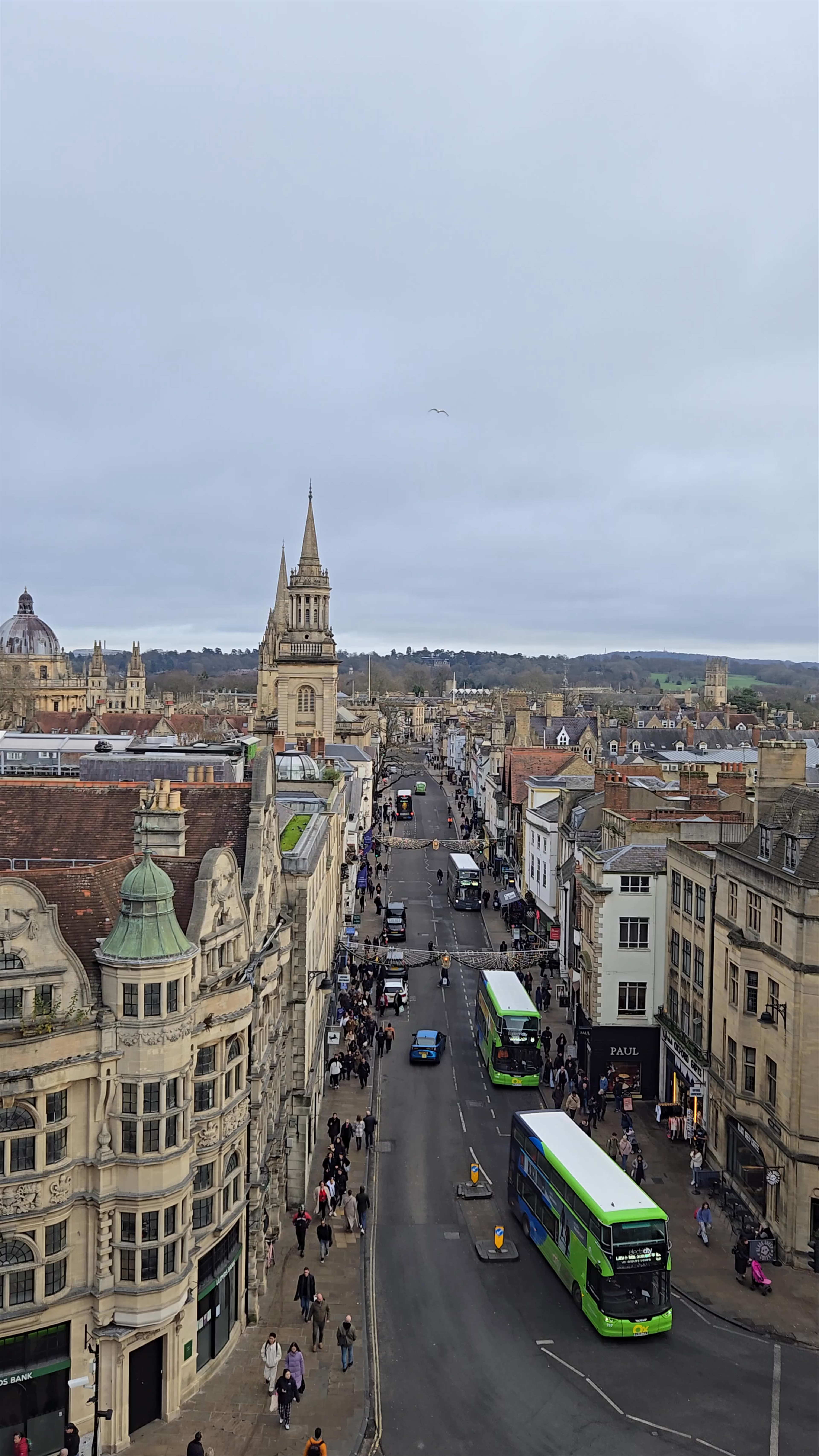 Carfax Tower View: Bustling Heart of Oxford on Queen Street