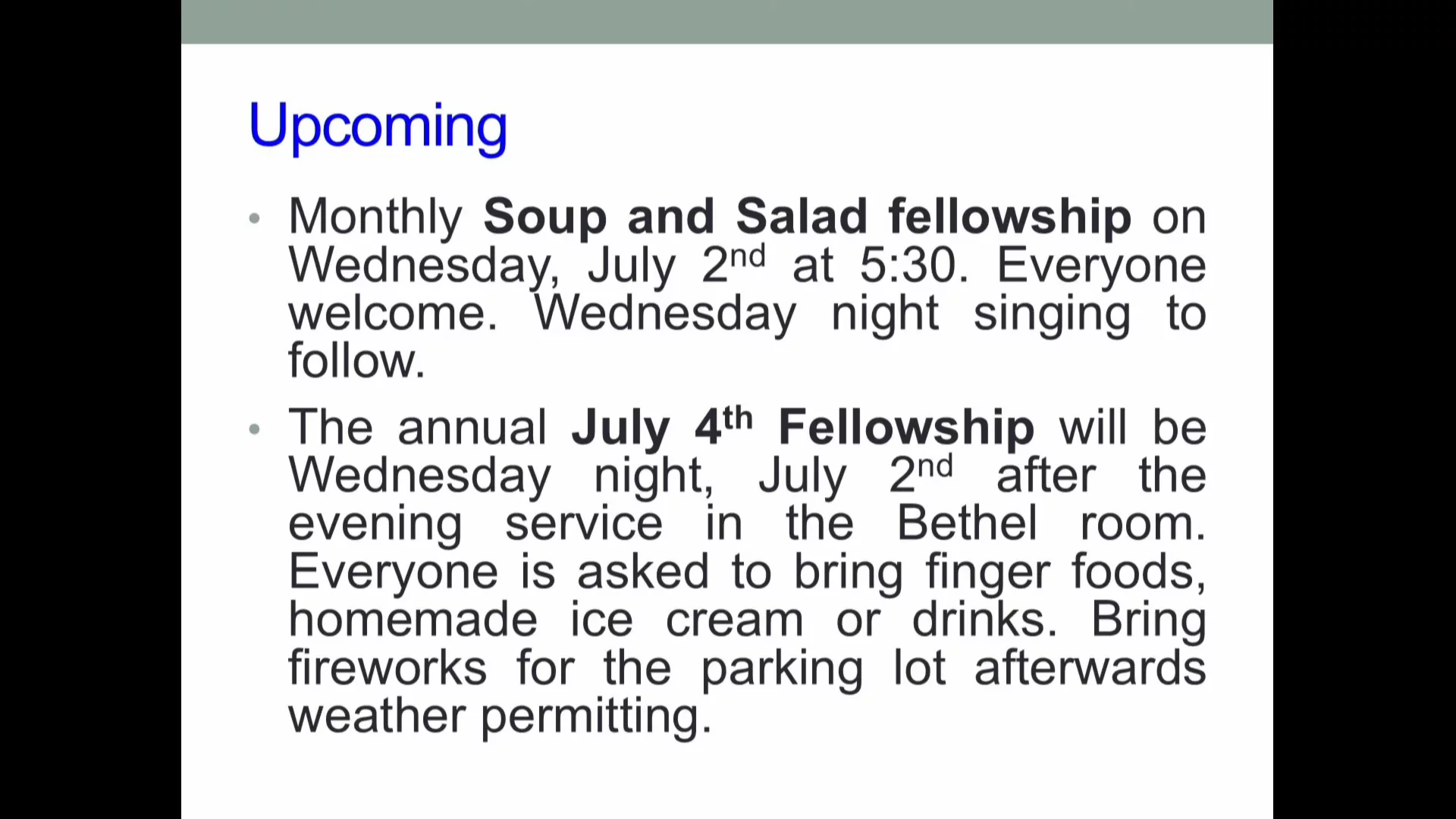 Bethel Service, June 29, 2025