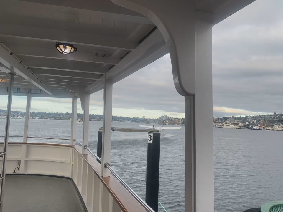 Virginia V Foundation - Watching a hydroplane takeoff - Boat Charters Near Me - Seattle, Washington