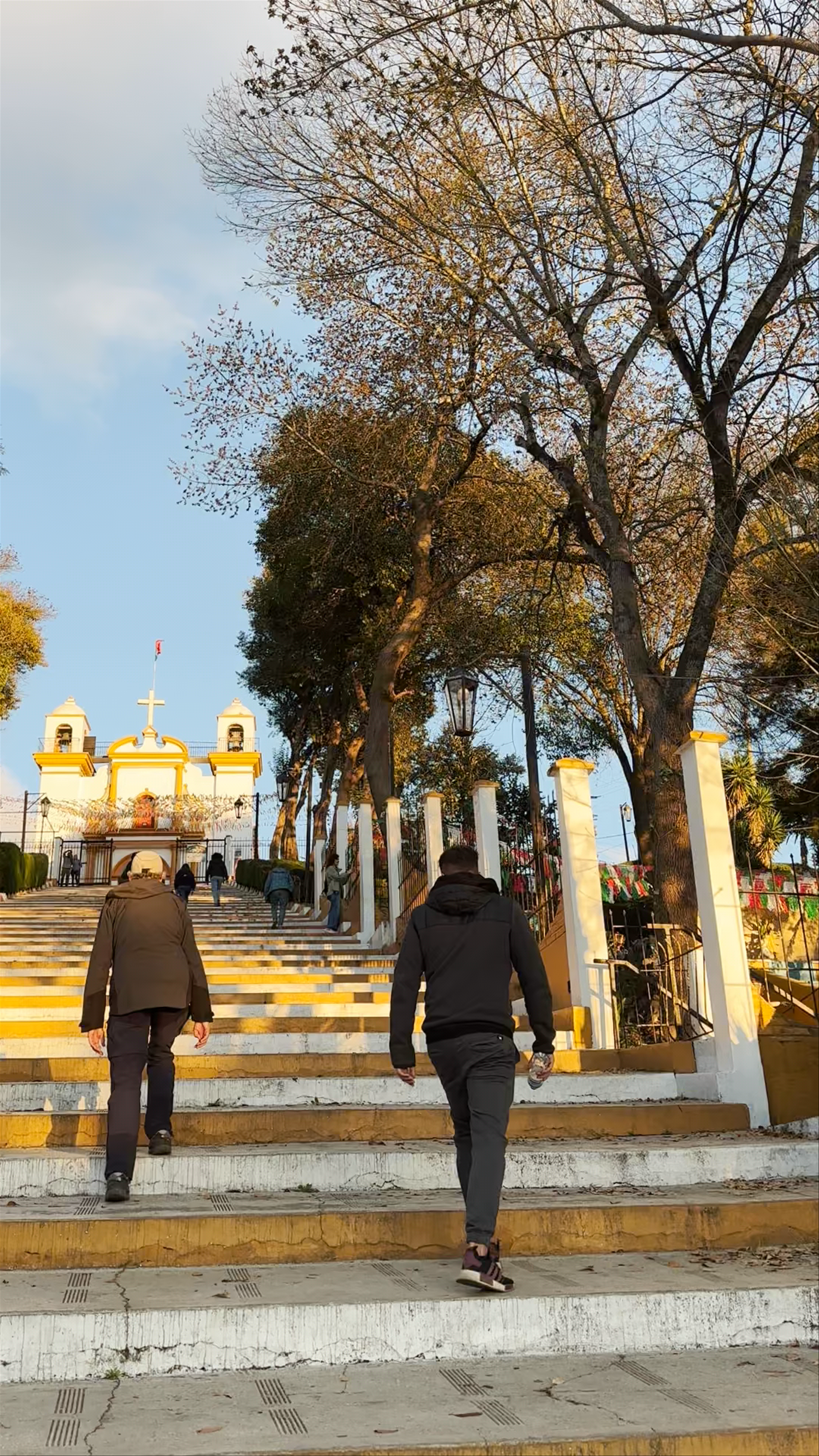Sunset Walk Up to Plaza de Guadalupe in San Cristóbal de las Casas