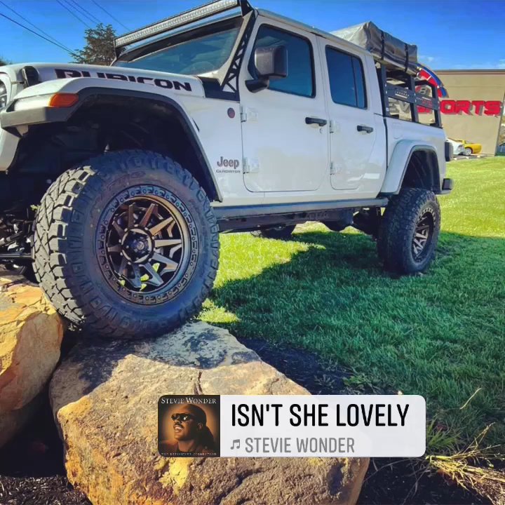 Dunn's RevSports - Our Jeep with the Readylift suspension a 4 lift Fuel Wheels 20x10x35Nitto Ridge Grapplers Thule bed rack & a 3 person pop-up tent light bar - Auto Parts & Supplies Near Me - Bloomington, Indiana