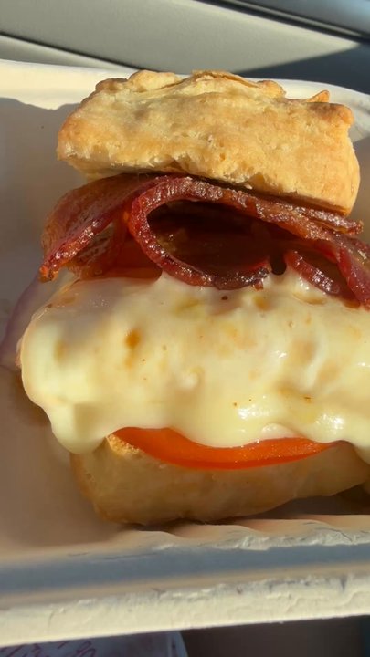 Spencer's Coffee - B fast biscuit with bacon- good, better with some kind of sauce! - Coffee & Tea Near Me - Bowling Green, Kentucky