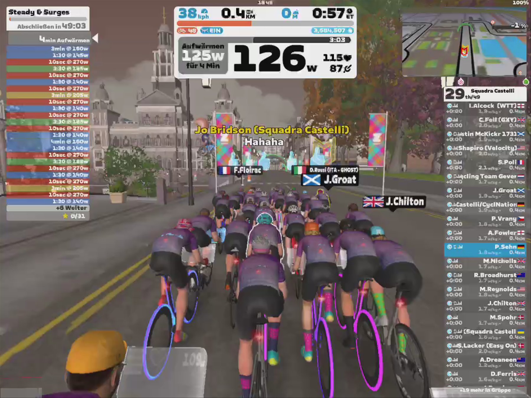 Zwift - Group Workout: Squadra Castelli (C) on The Muckle Yin in Scotland