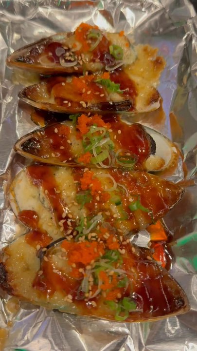 O’ Sushi - @jhennybventures (ig/tiktok)  Baked mussels... really like tasty and creamy - Sushi Bars Near Me - Rosemead, California