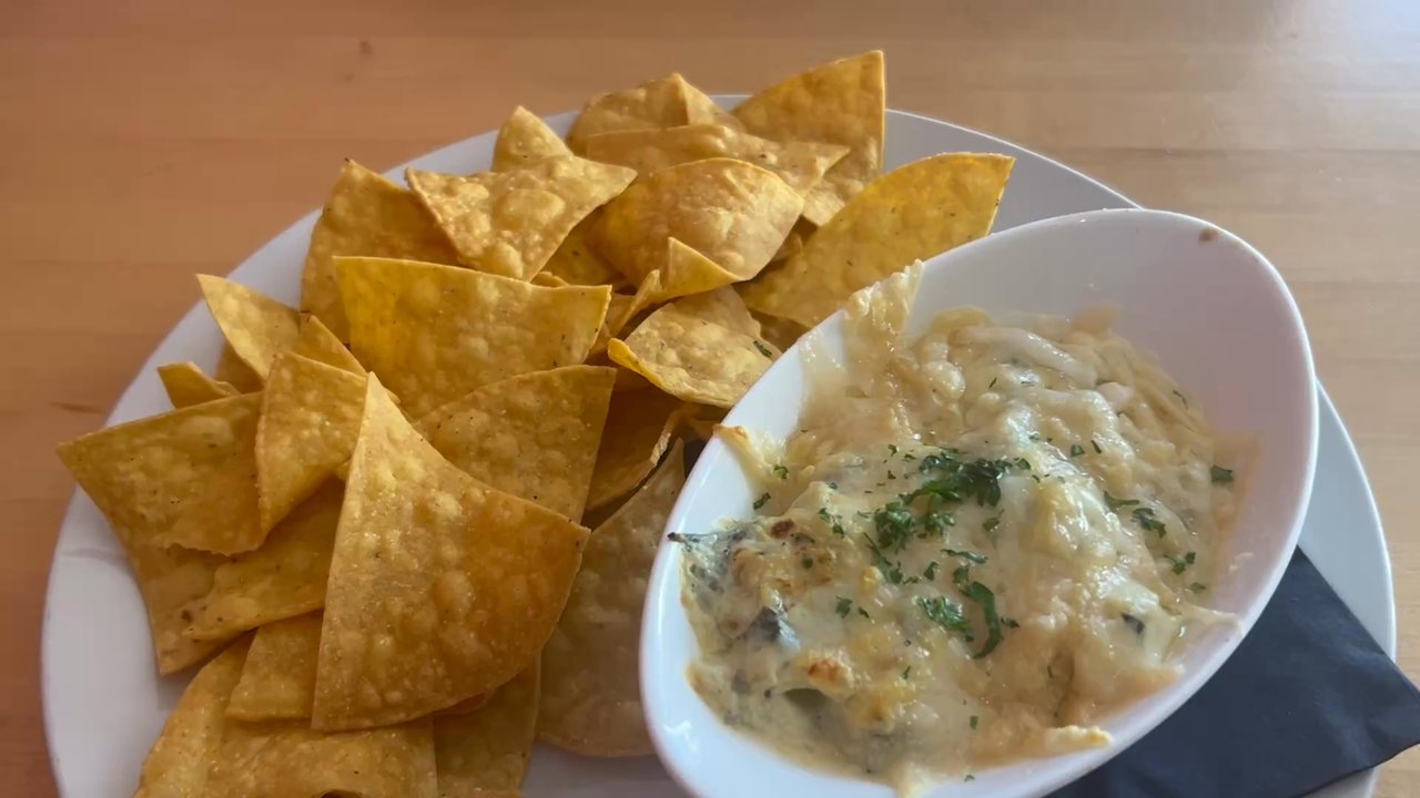 Cheesetique - Started with appetizer, Chips and  Artichoke spinach dip to start us off!! - Cheese Shops Near Me - Alexandria, Virginia
