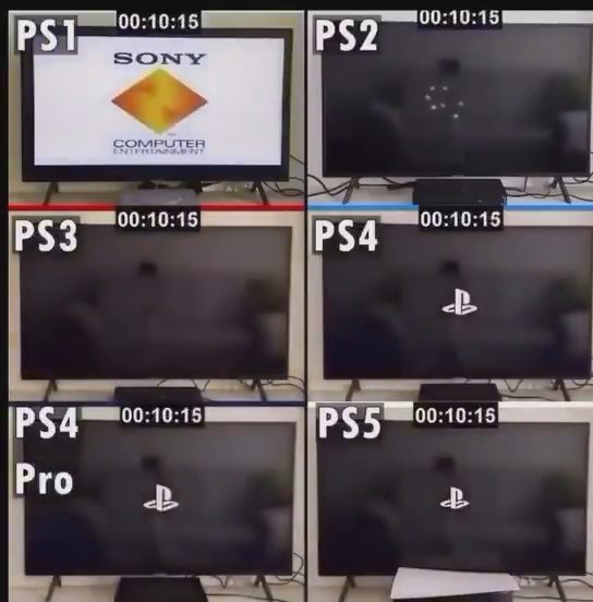 ALL OF THE playstation boot times