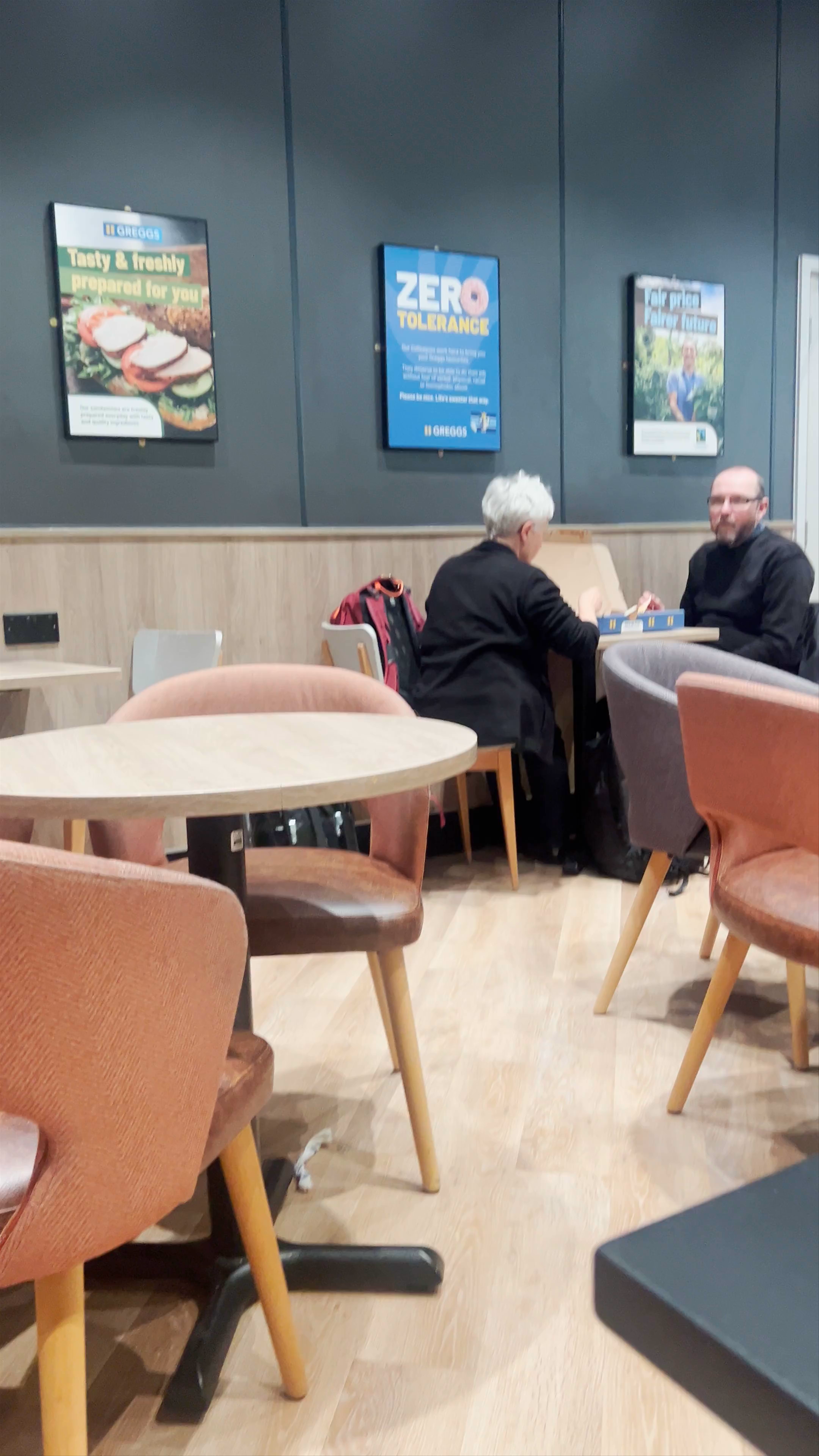 Greggs Cafe Moment at London Gatwick Airport