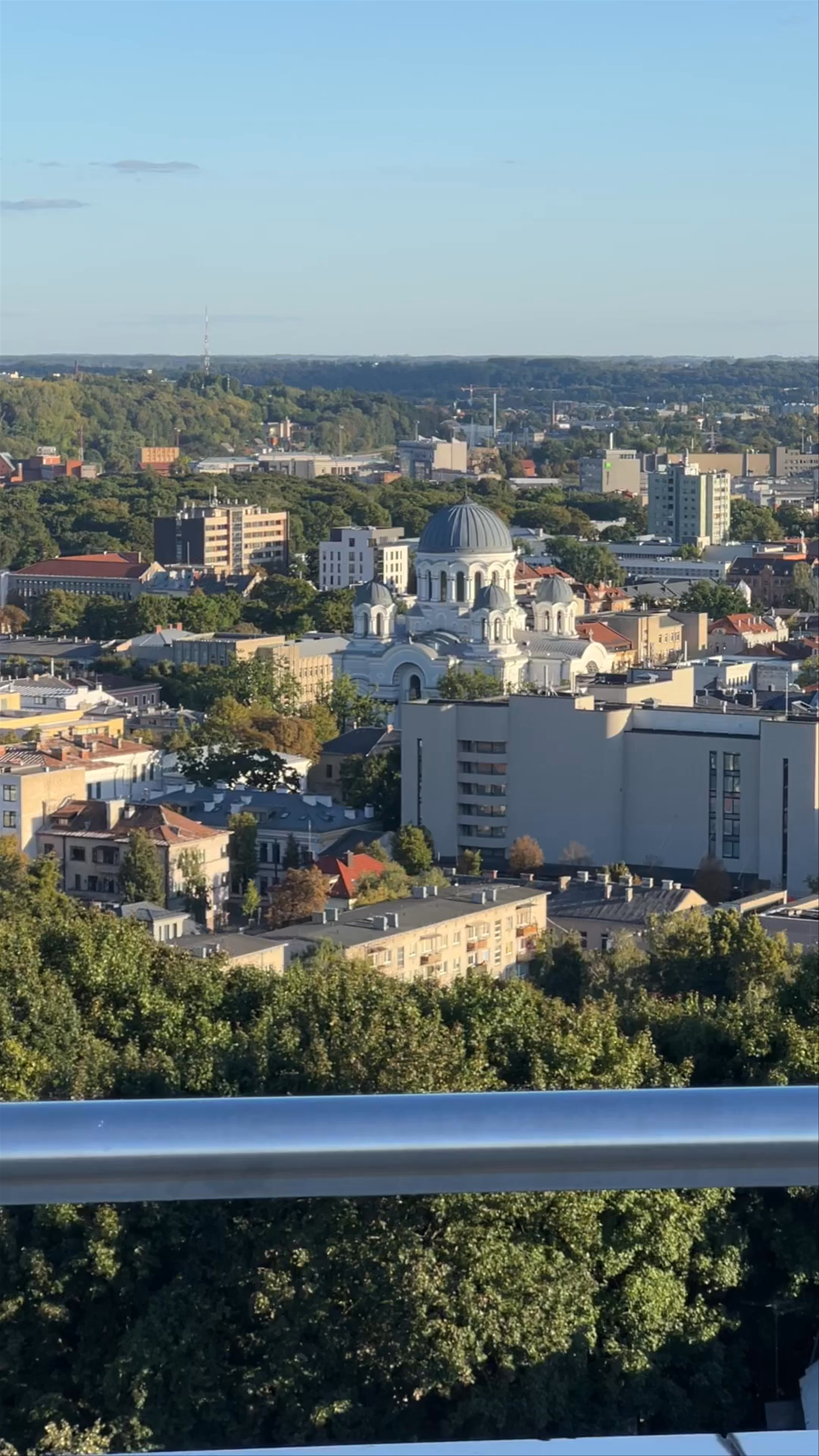 Serene Skyline & Architectural Charm of Kaunas from Christ's Resurrection Church