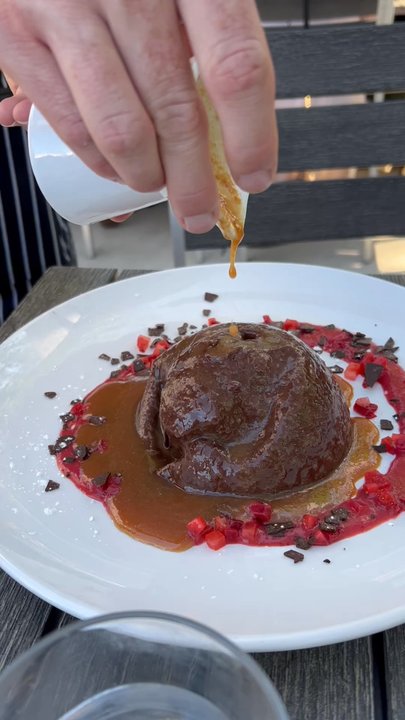 Rodi Italian - Presentation of chocolate dome - Italian Near Me - Loveland, Ohio