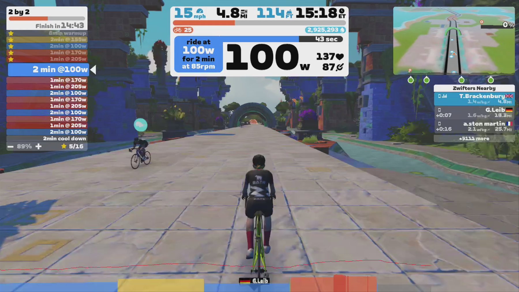 Zwift - Workout of the Week | 2 by 2 on The Big Ring in Watopia