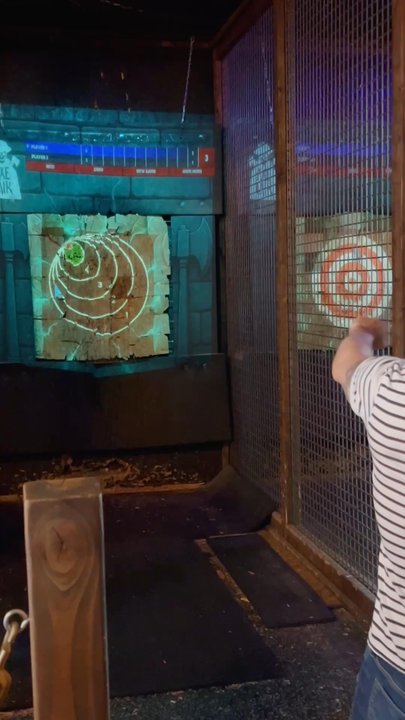 The Axe Lair - Montage of our session. We tried to play all the games offered. It was amazing! - Axe Throwing Near Me - Fullerton, California
