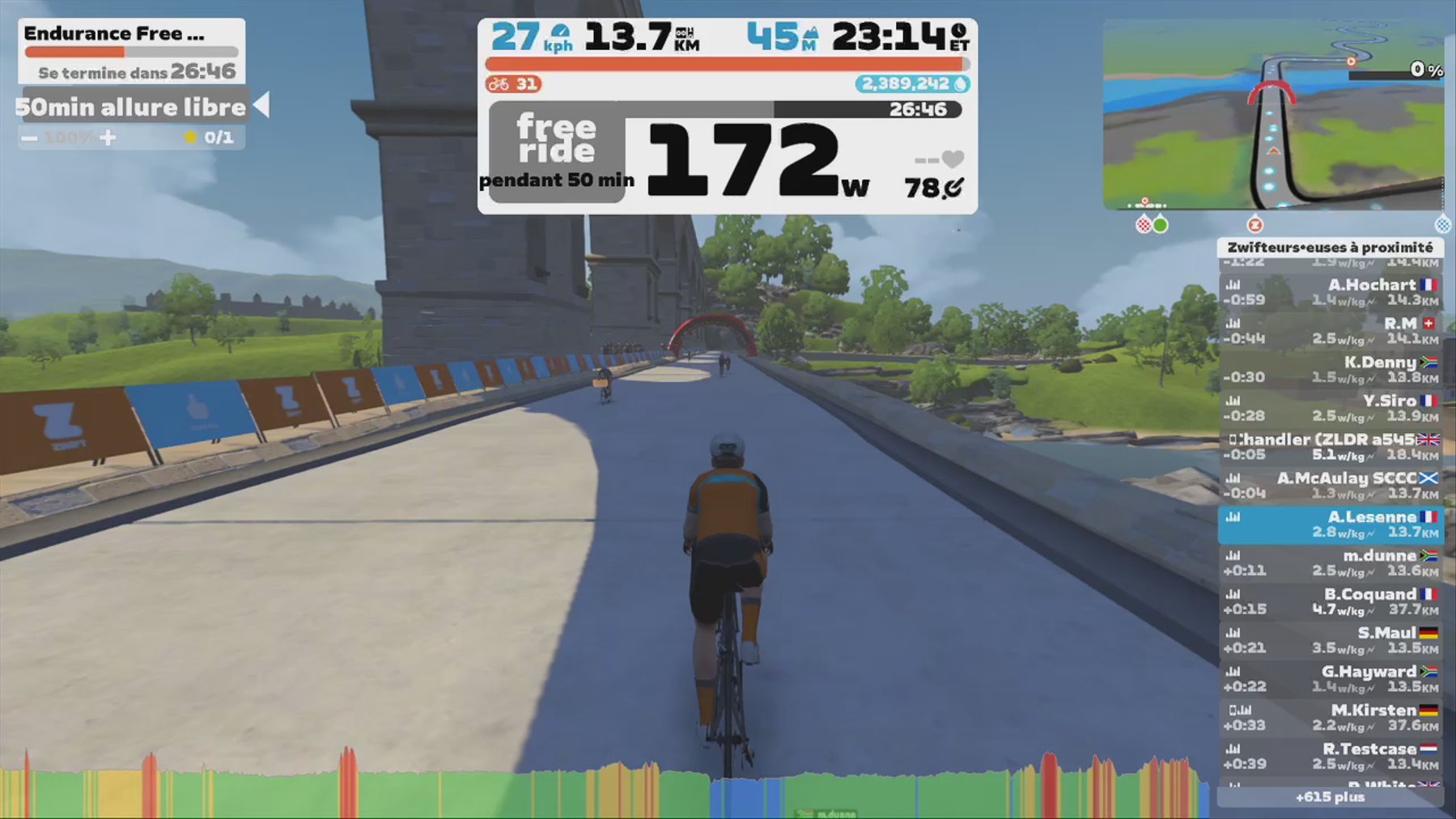 Zwift - Endurance Free Ride in France