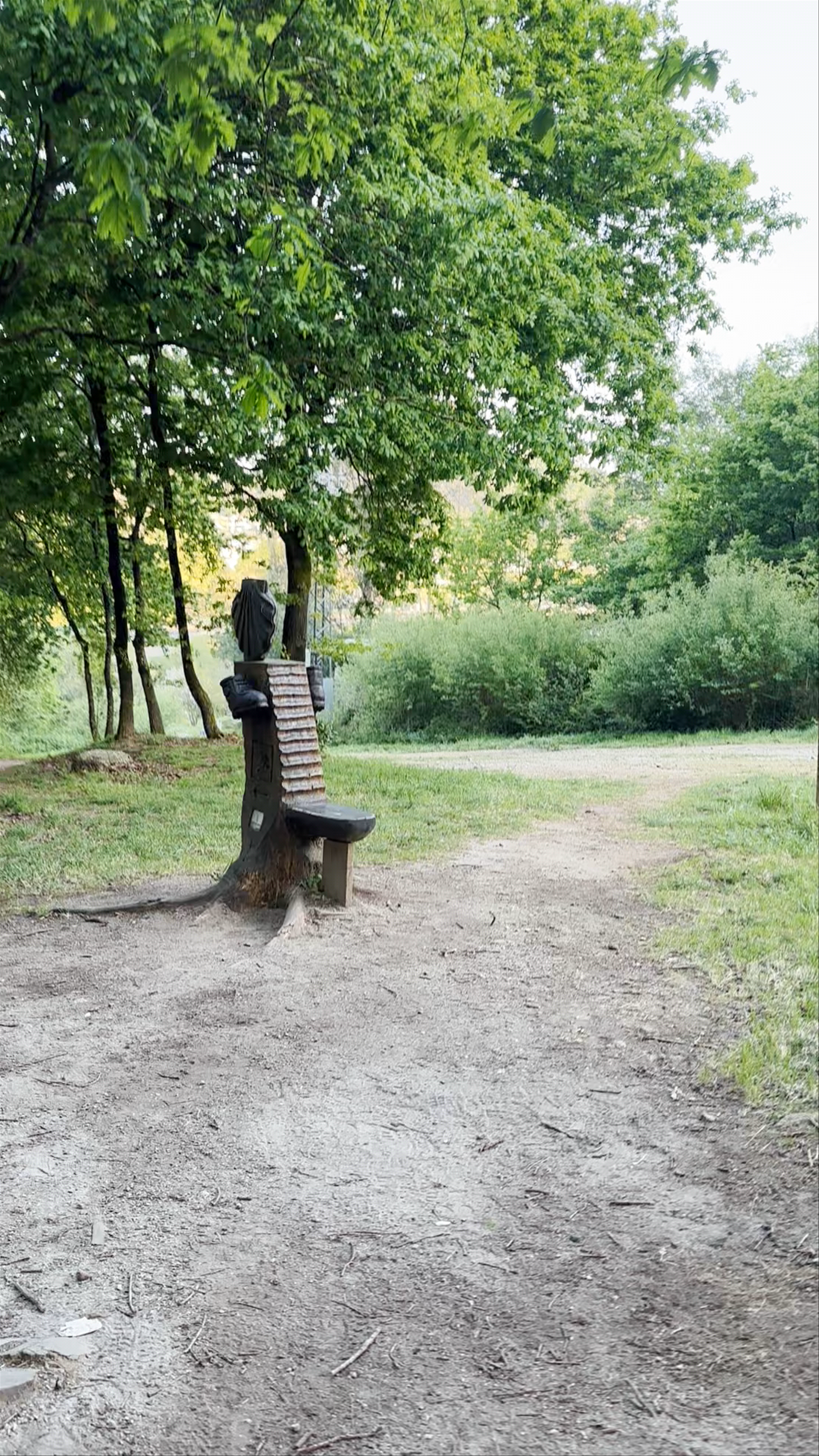 Carballeira con Esculturas de Madeira