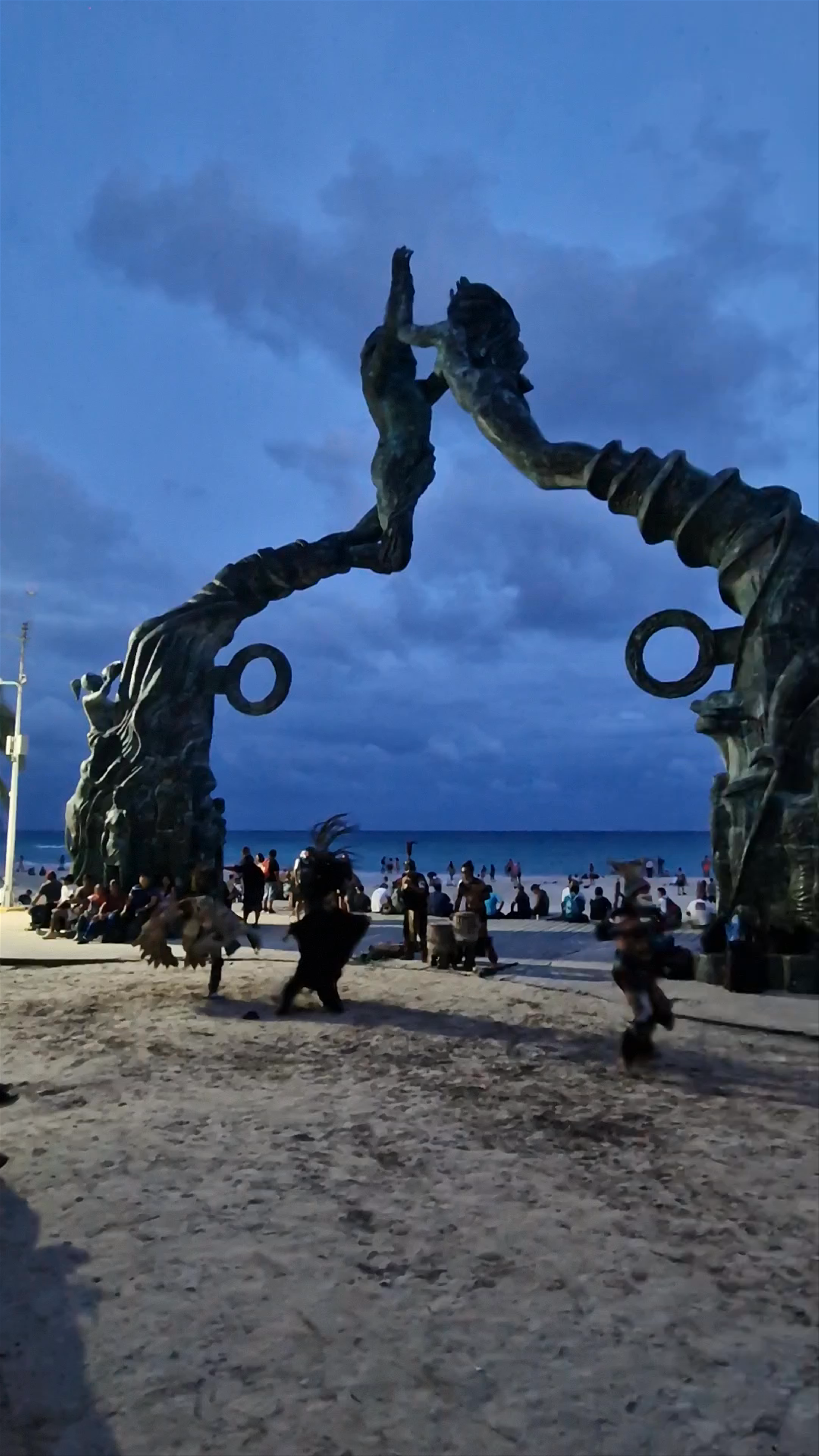 Portal Maya at Dusk: Magical Mayan Dance & Beach Vibes in Playa del Carmen