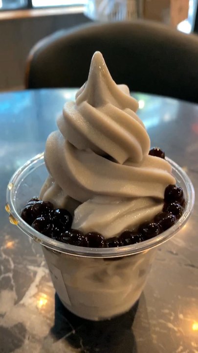 Poki DC - Taro soft serve w/ boba - Bubble Tea Near Me - McLean, Virginia