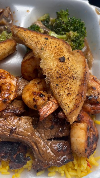 Ben Hill Grill - Lamb chops and shrimp plate - Burgers Near Me - Atlanta, Georgia